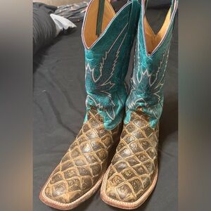 Macie Bean Turquoise and Brown Boots